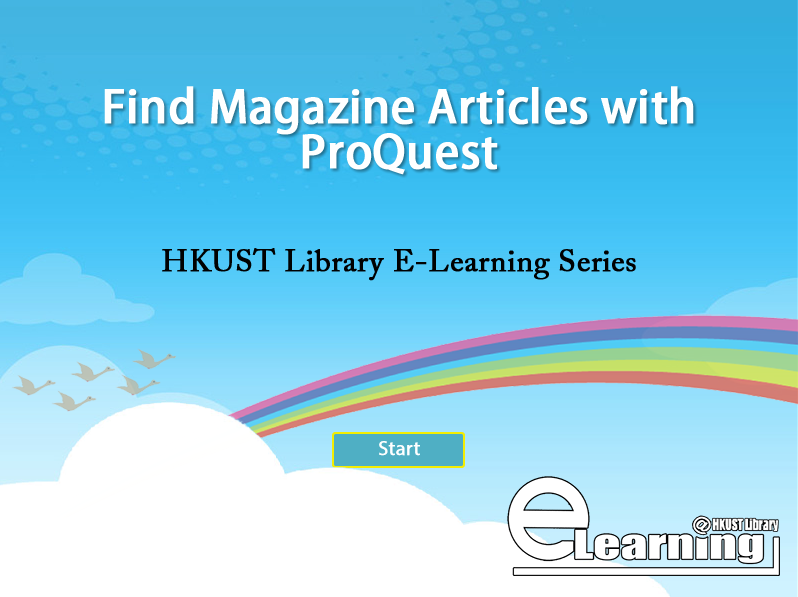 How to find magazine articles with ProQuest(00:02:12)