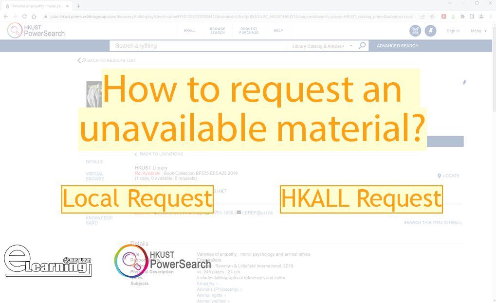How to request an unavailable material?(00:01:55)